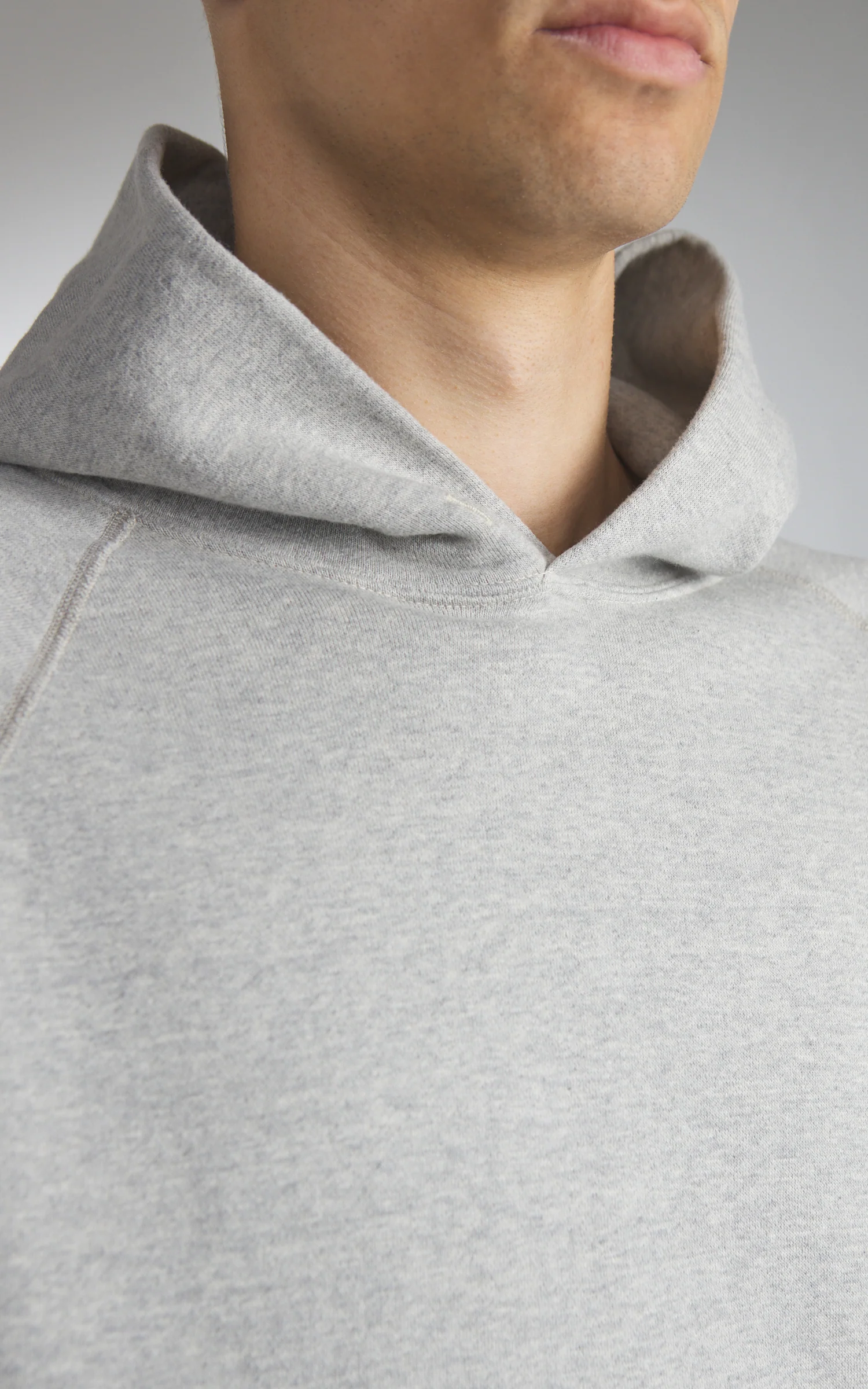 Warehouse & Co. Lot 462 Plain Hooded Sweatshirt Heather Grey - Image 4
