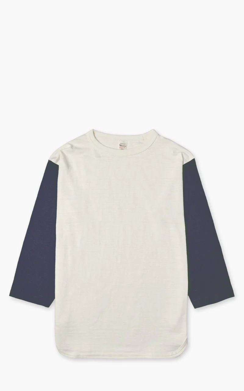 Warehouse & Co. Lot 4800 Three Quarter Baseball T-Shirt Cream/Navy