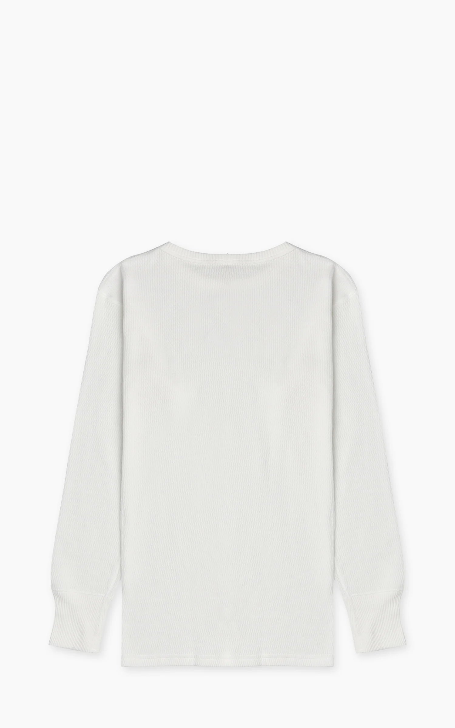Warehouse & Co. Lot 5903 Crewneck Waffle LS T-Shirt Offwhite - Image 3