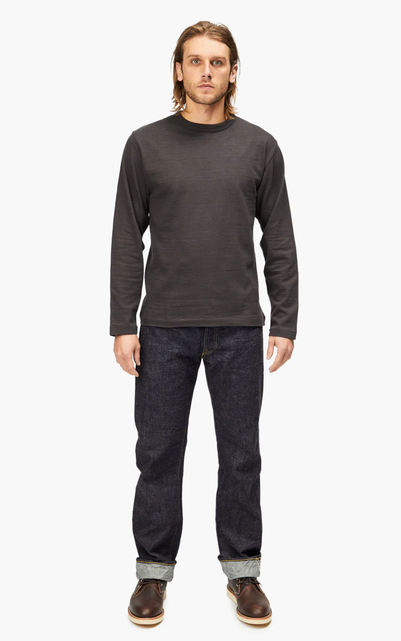 Warehouse & Co. Lot 5906 Long Sleeve T-Shirt Sumi Black - Image 2