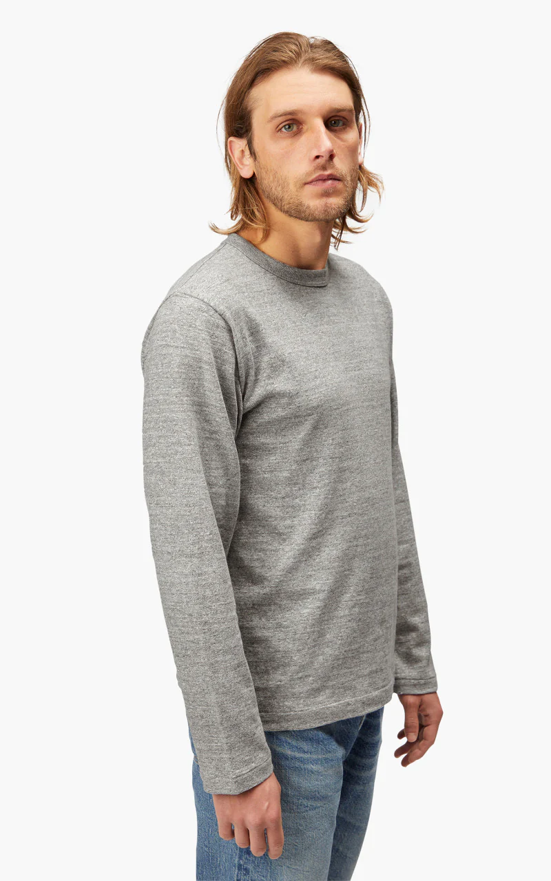 Warehouse & Co. Lot 5906 Long Sleeve T-Shirt Heather Grey - Image 5