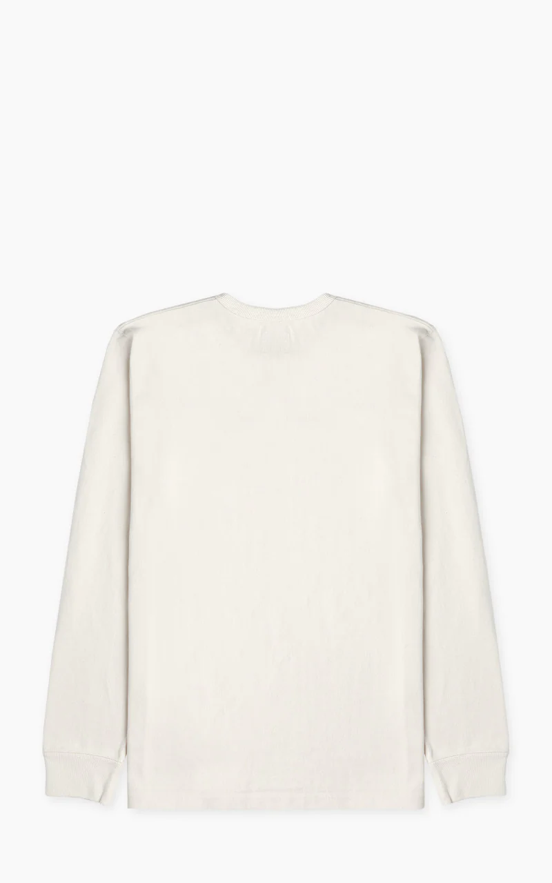 Wonder Looper Double Heavyweight Longsleeve T-Shirt Ecru - Image 3