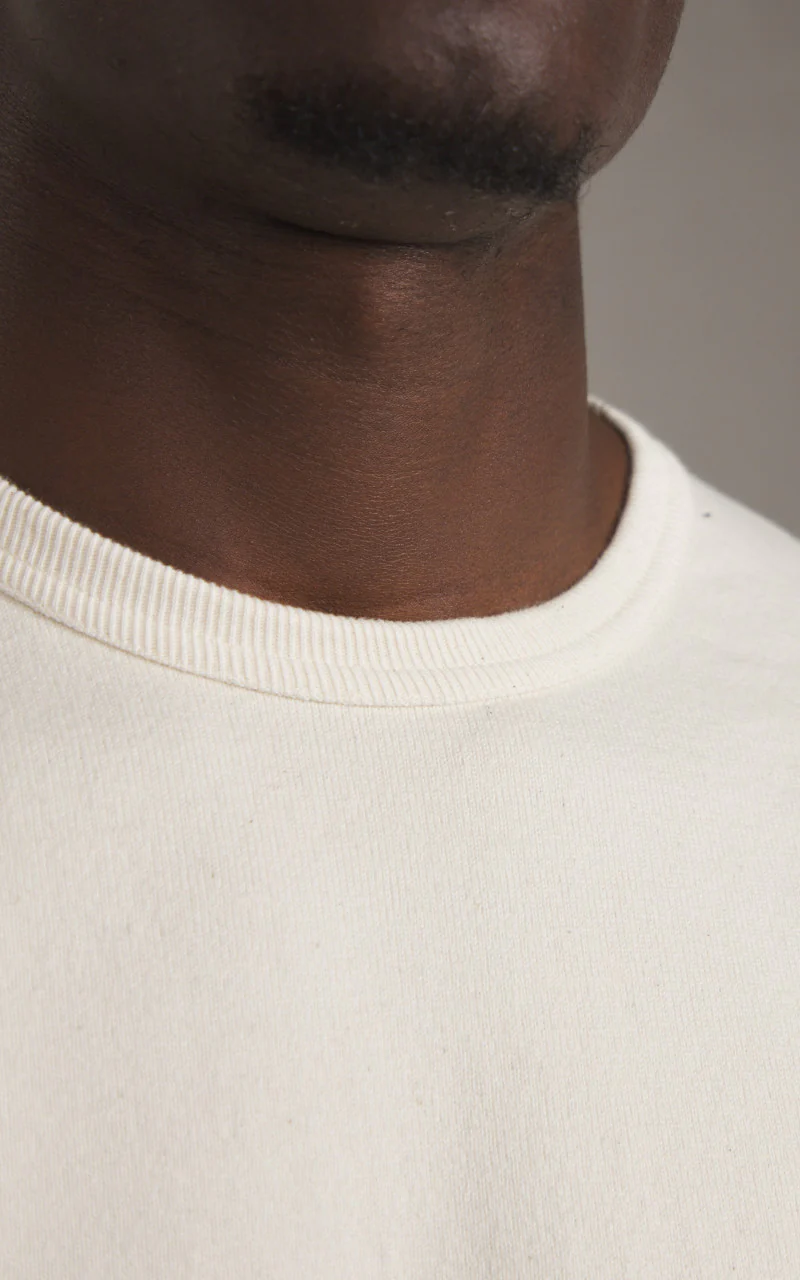 Wonder Looper Double Heavyweight Longsleeve T-Shirt Ecru - Image 5