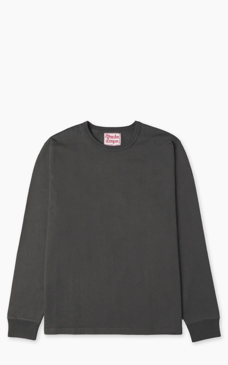 Wonder Looper Double Heavyweight Longsleeve T-Shirt Sumi Black