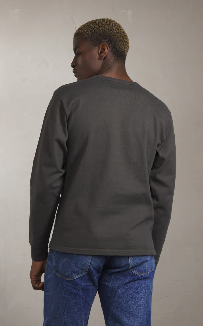Wonder Looper Double Heavyweight Longsleeve T-Shirt Sumi Black - Image 4