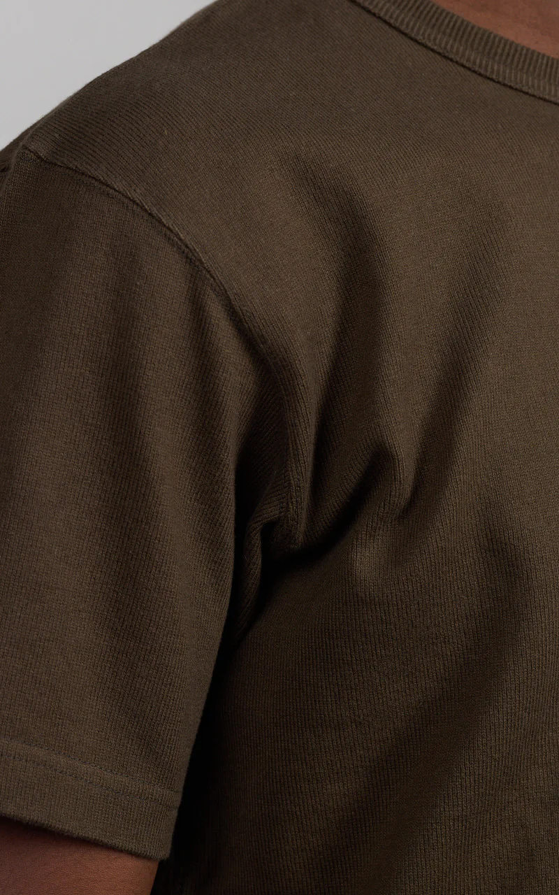 Wonder Looper Double Heavyweight T-Shirt Khaki - Image 5