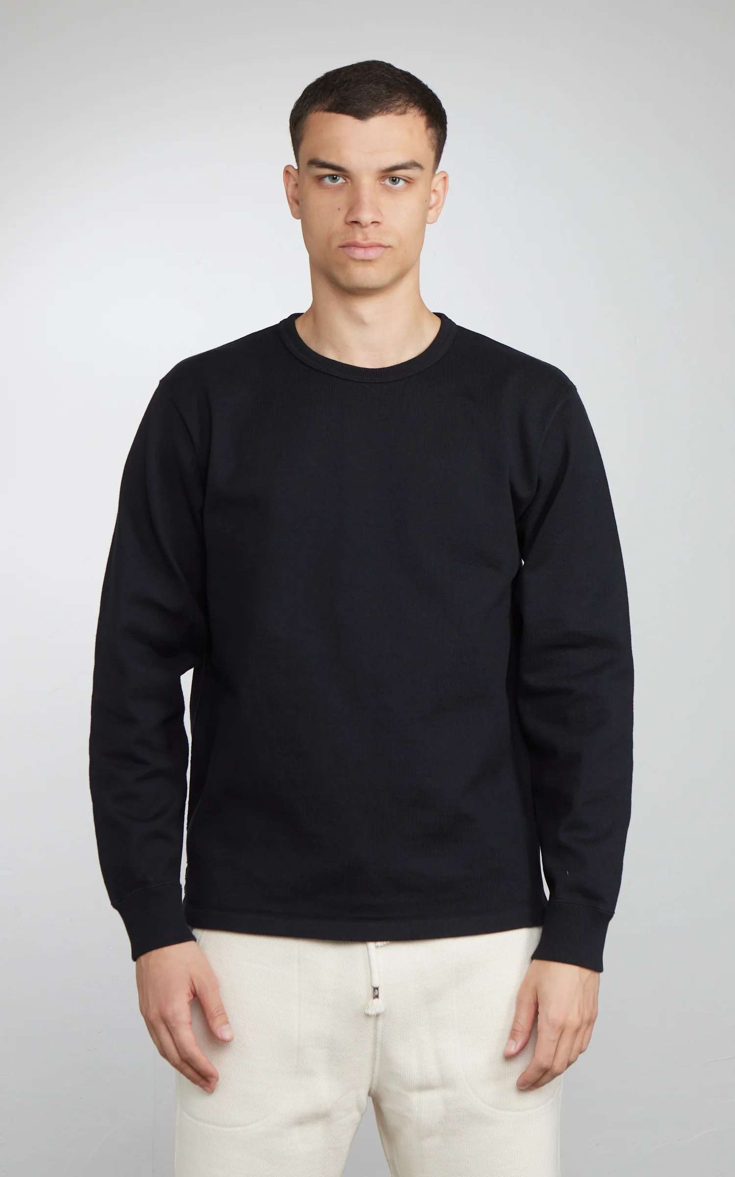 Wonder Looper Double Heavyweight Longsleeve T-Shirt Black - Image 2