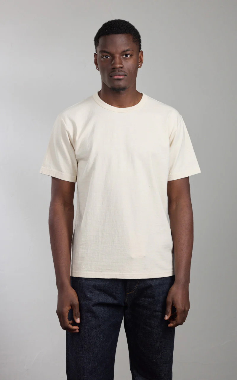 Wonder Looper ELS Recycled Cotton Slub T-Shirt Ecru - Image 2