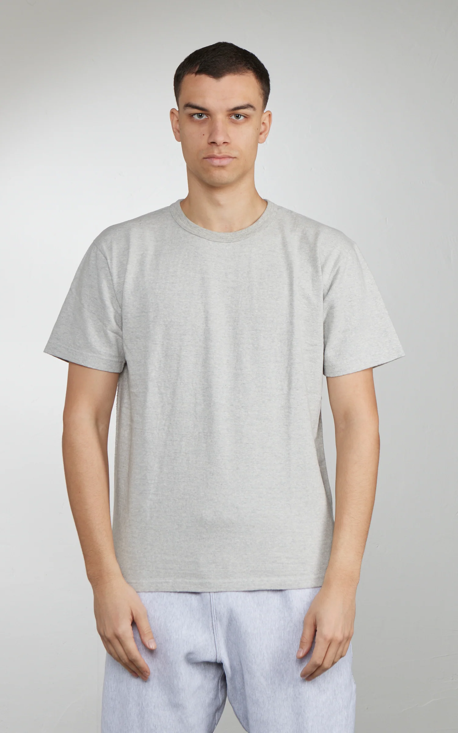 Wonder Looper ELS Recycled Cotton Slub T-Shirt Heather Grey - Image 2