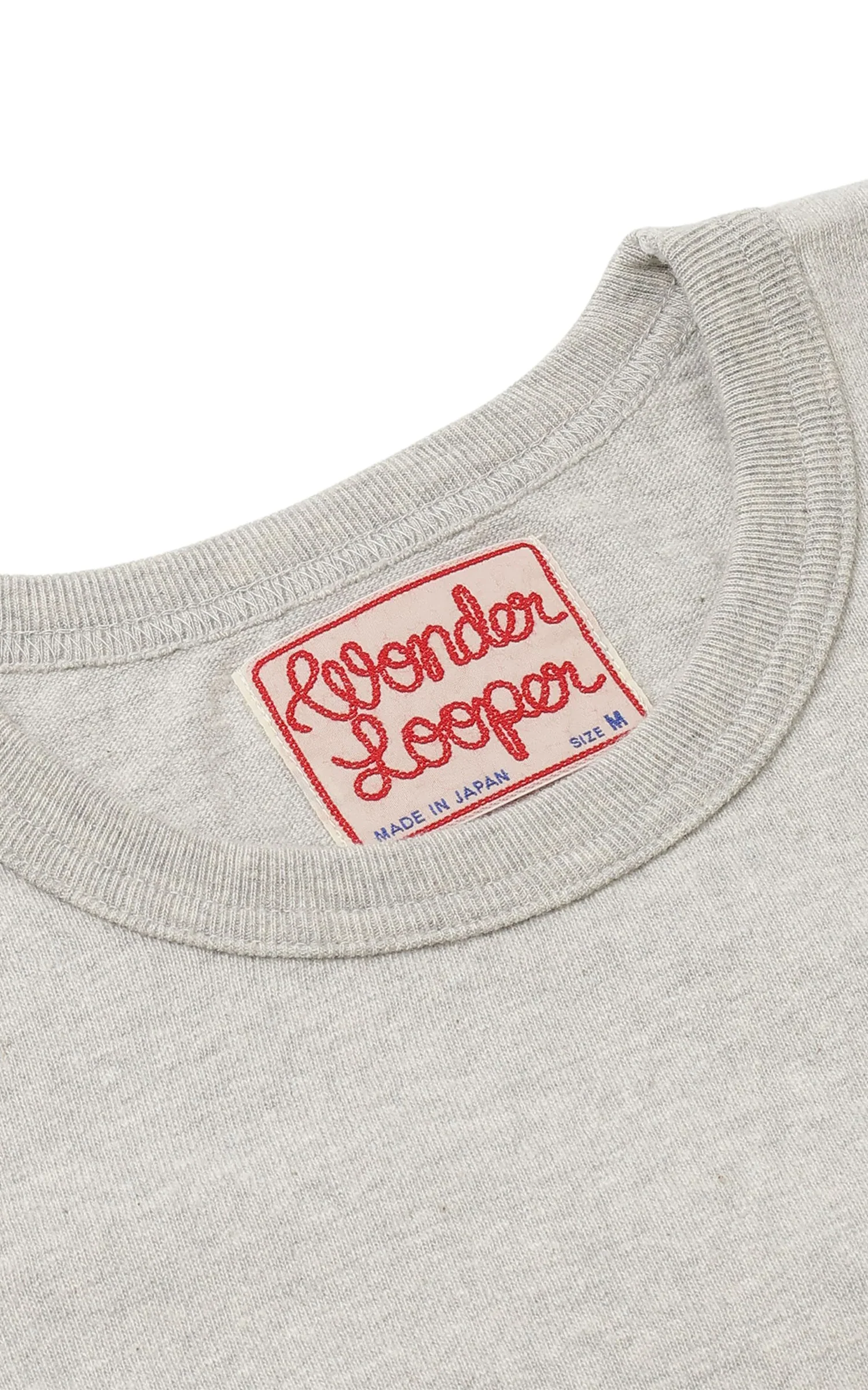 Wonder Looper ELS Recycled Cotton Slub T-Shirt Heather Grey - Image 3