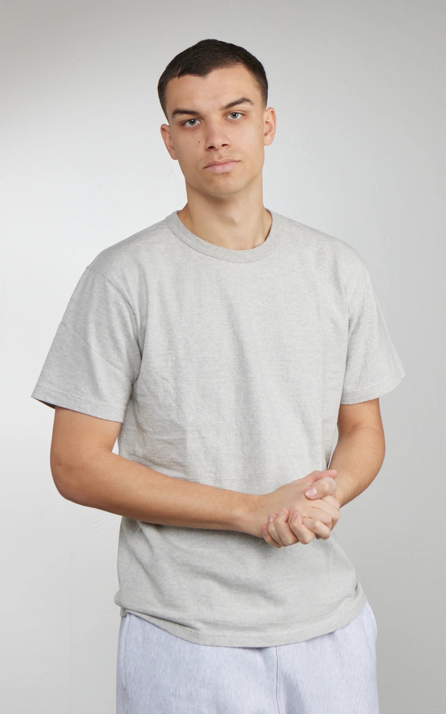 Wonder Looper ELS Recycled Cotton Slub T-Shirt Heather Grey - Image 6