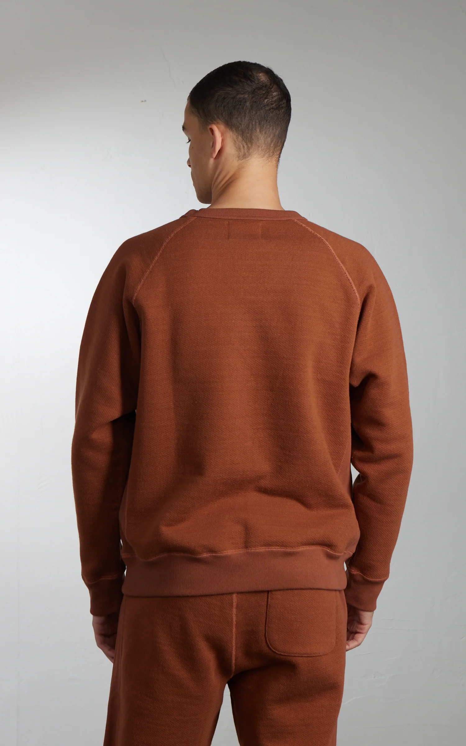 Wonder Looper Pullover Crewneck Double Heavyweight French Terry Rust - Image 9