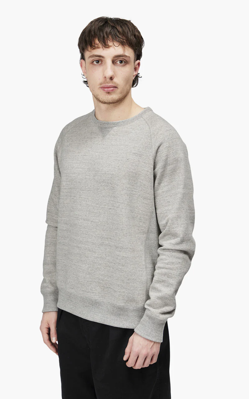 Wonder Looper Pullover Crewneck Fleeced Foxfibre® Heather Grey - Image 5