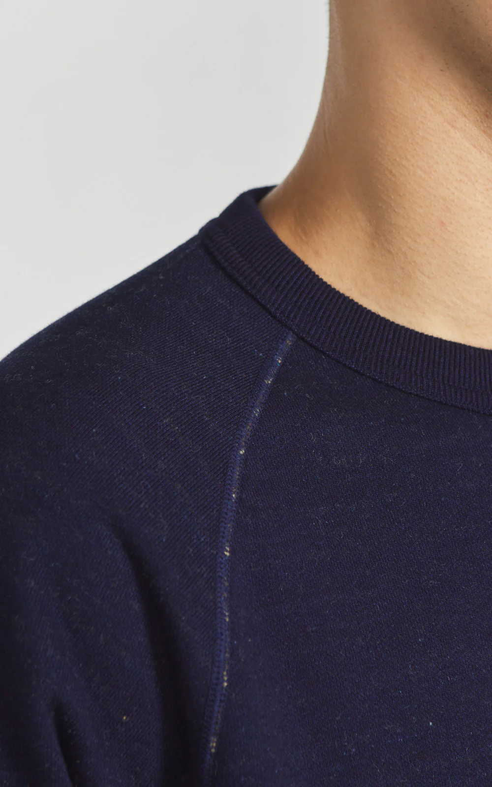 Wonder Looper Pullover Crewneck Real Indigo Blanket Striped French Terry Indigo - Image 10