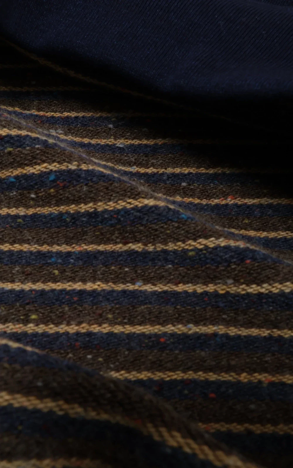 Wonder Looper Pullover Crewneck Real Indigo Blanket Striped French Terry Indigo - Image 4