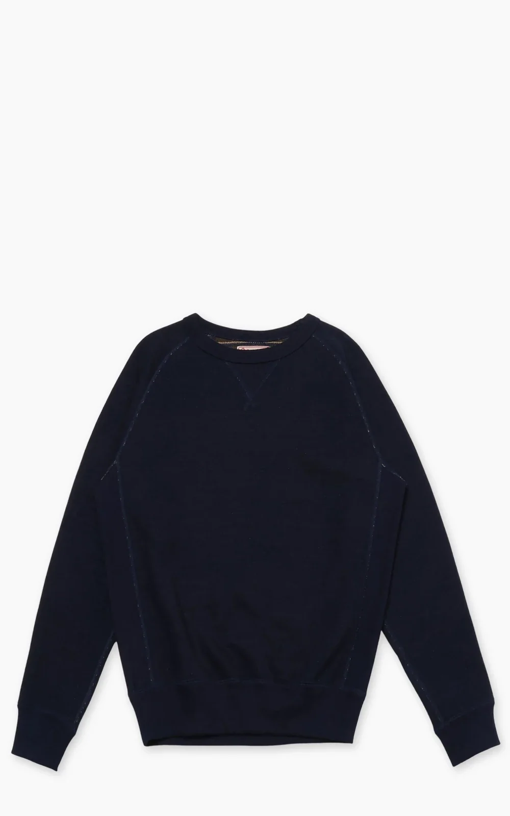 Wonder Looper Pullover Crewneck Real Indigo Blanket Striped French Terry Indigo - Image 9
