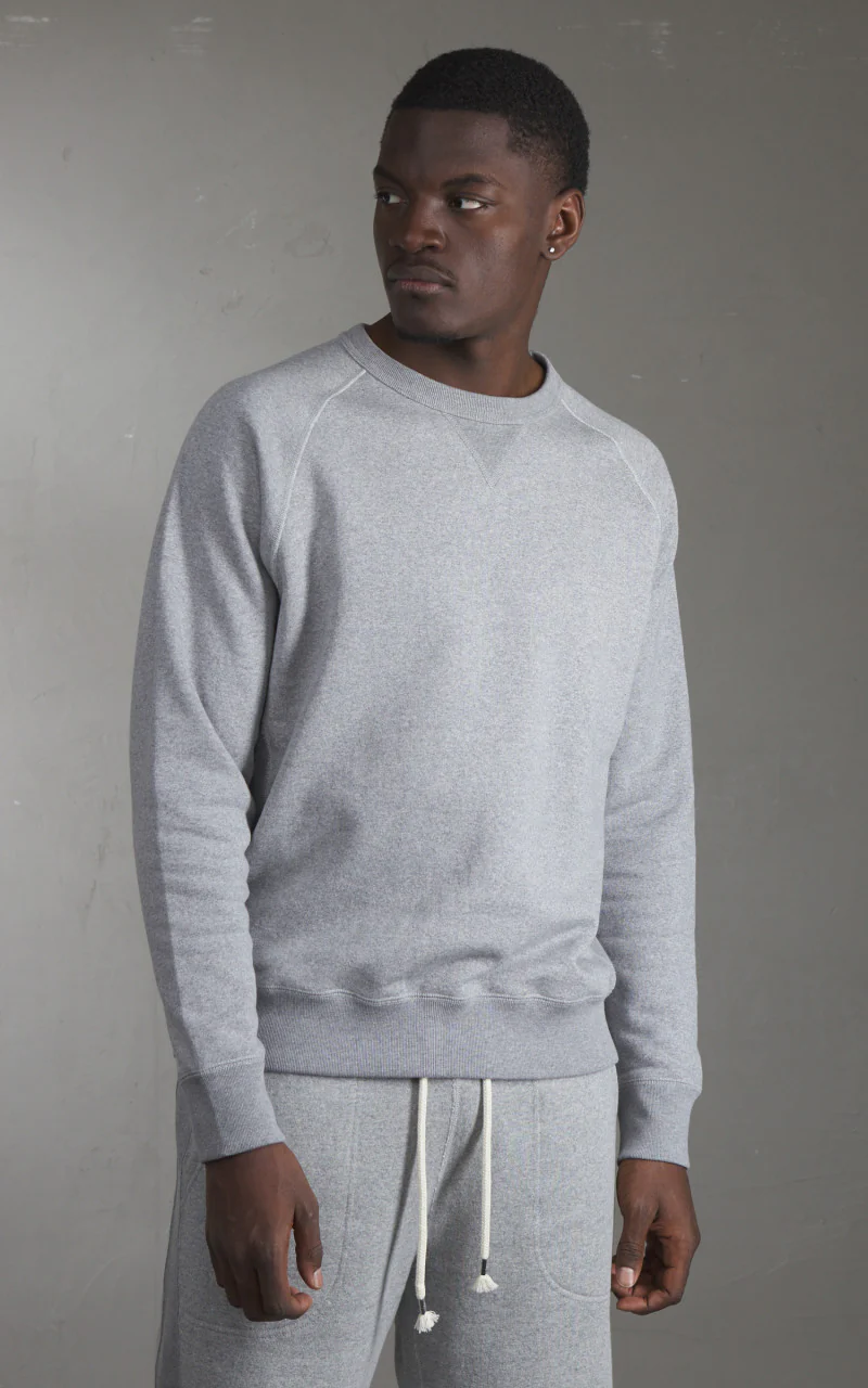 Wonder Looper Pullover Crewneck Super Looper French Terry Heather Grey - Image 4