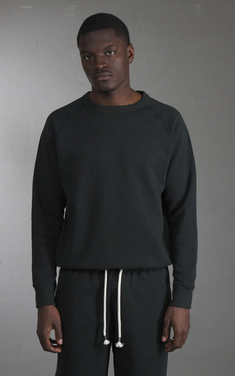 Wonder Looper Pullover Crewneck Super Looper French Terry Sumi Black - Image 2