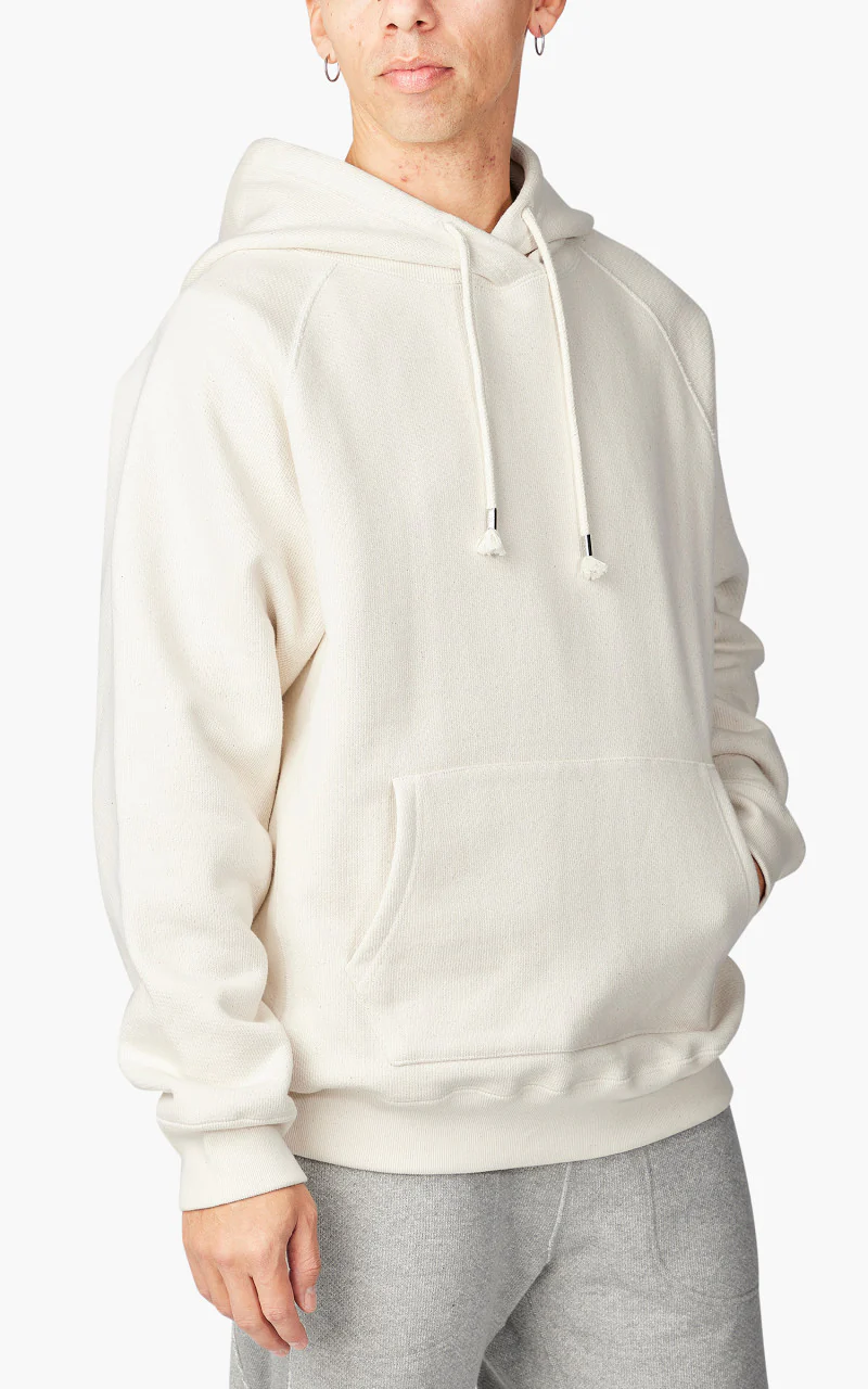 Wonder Looper Pullover Hoodie Double Heavyweight French Terry Ecru - Image 4
