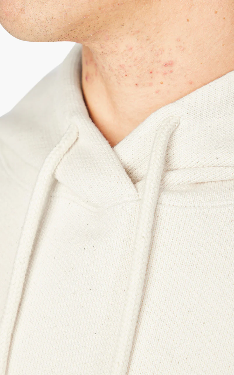 Wonder Looper Pullover Hoodie Double Heavyweight French Terry Ecru - Image 6