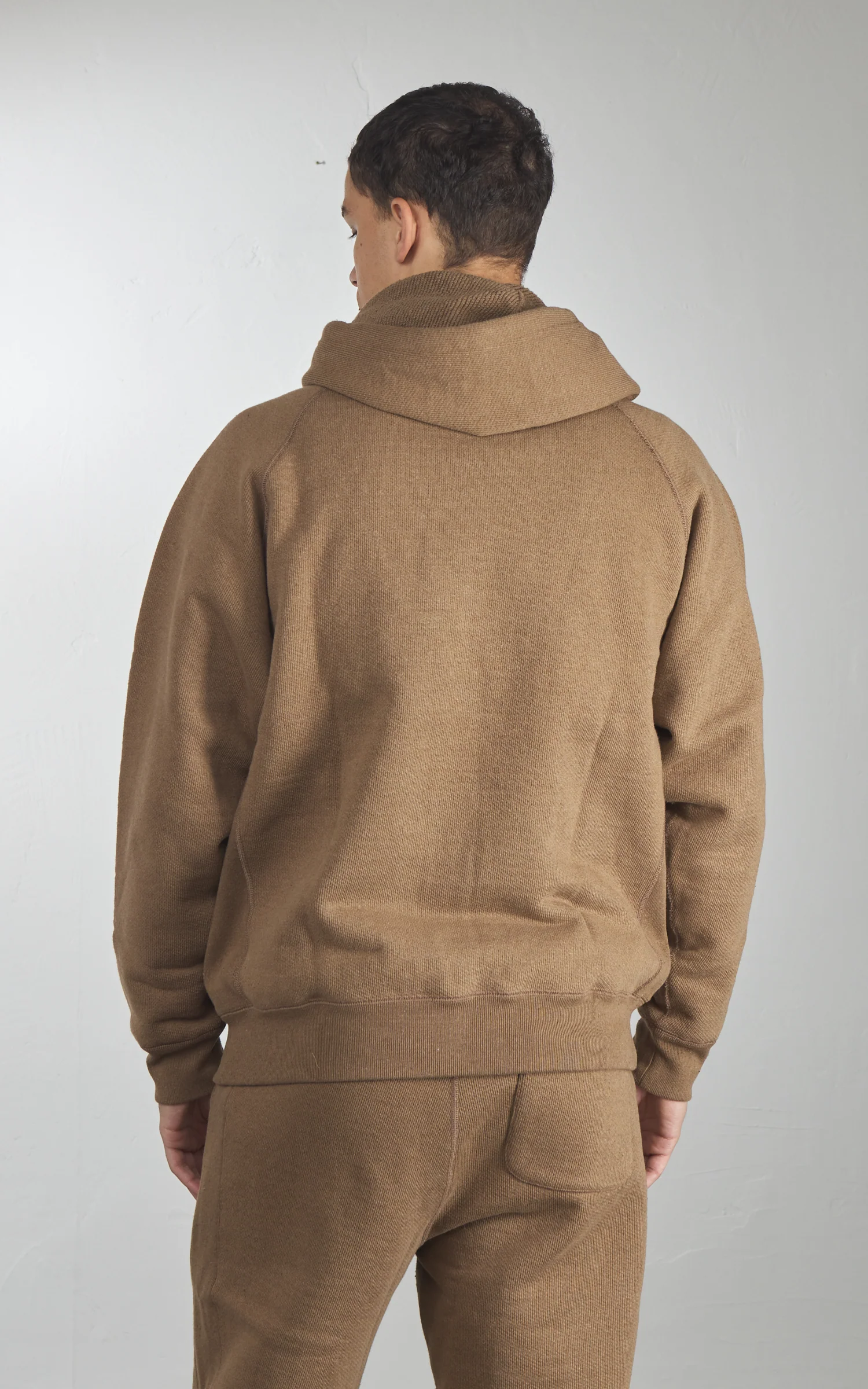 Wonder Looper Pullover Hoodie Double Heavyweight French Terry Iron Mordant Foxfibre® Coyote 80 - Image 5
