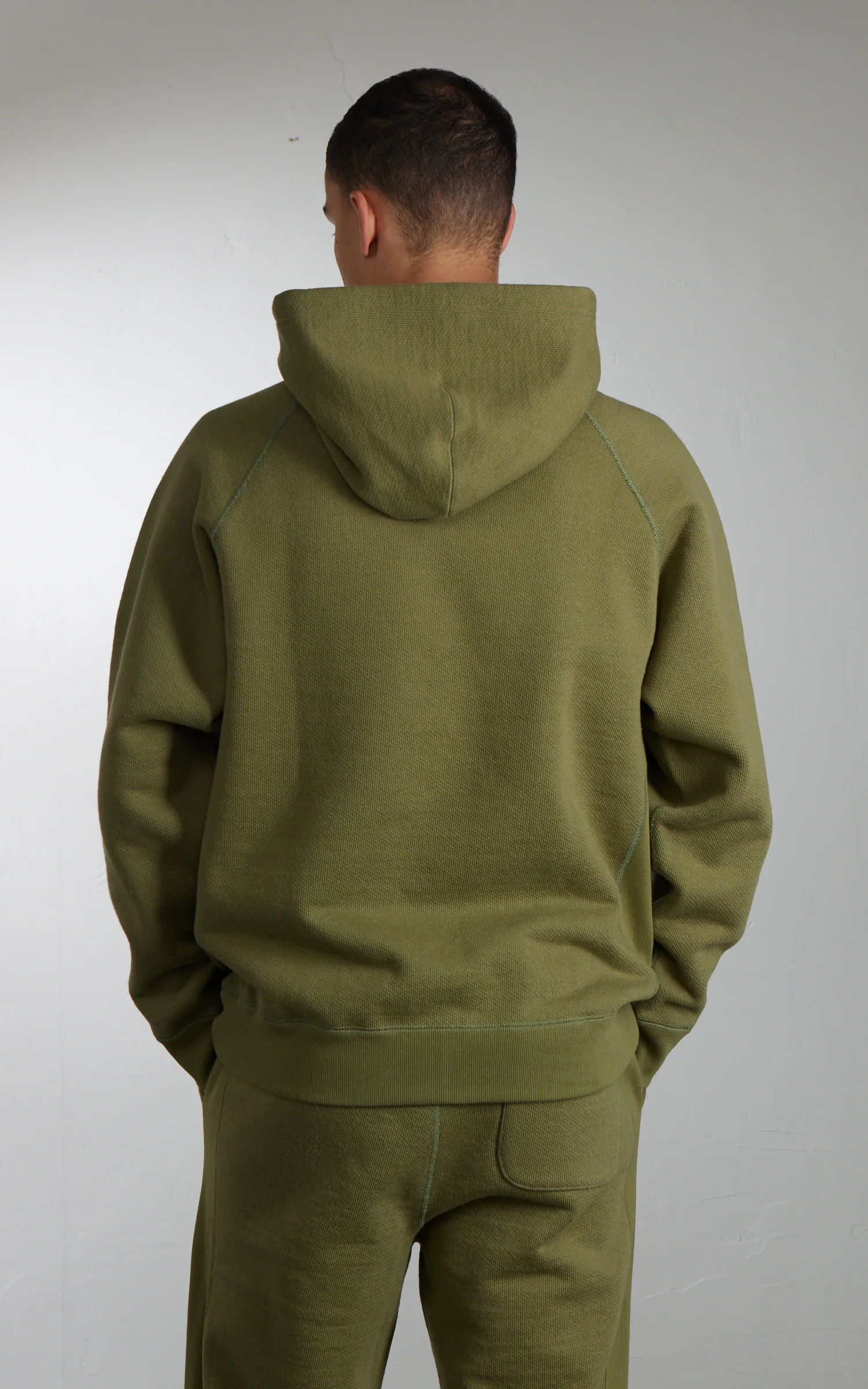 Wonder Looper Pullover Hoodie Double Heavyweight French Terry Sage - Image 10