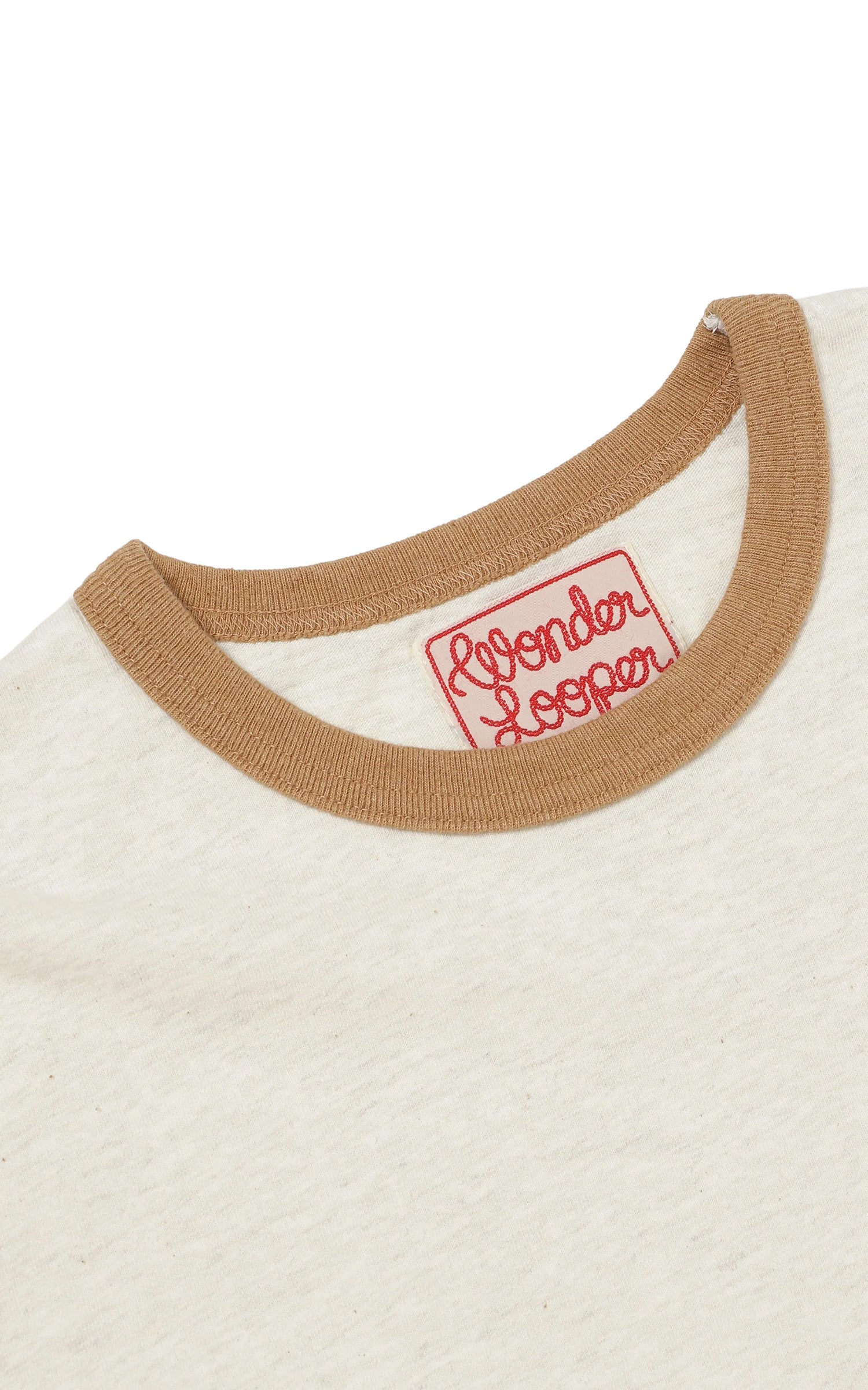 Wonder Looper Recycled Cotton Foxfibre® Ringer T Sand - Image 3