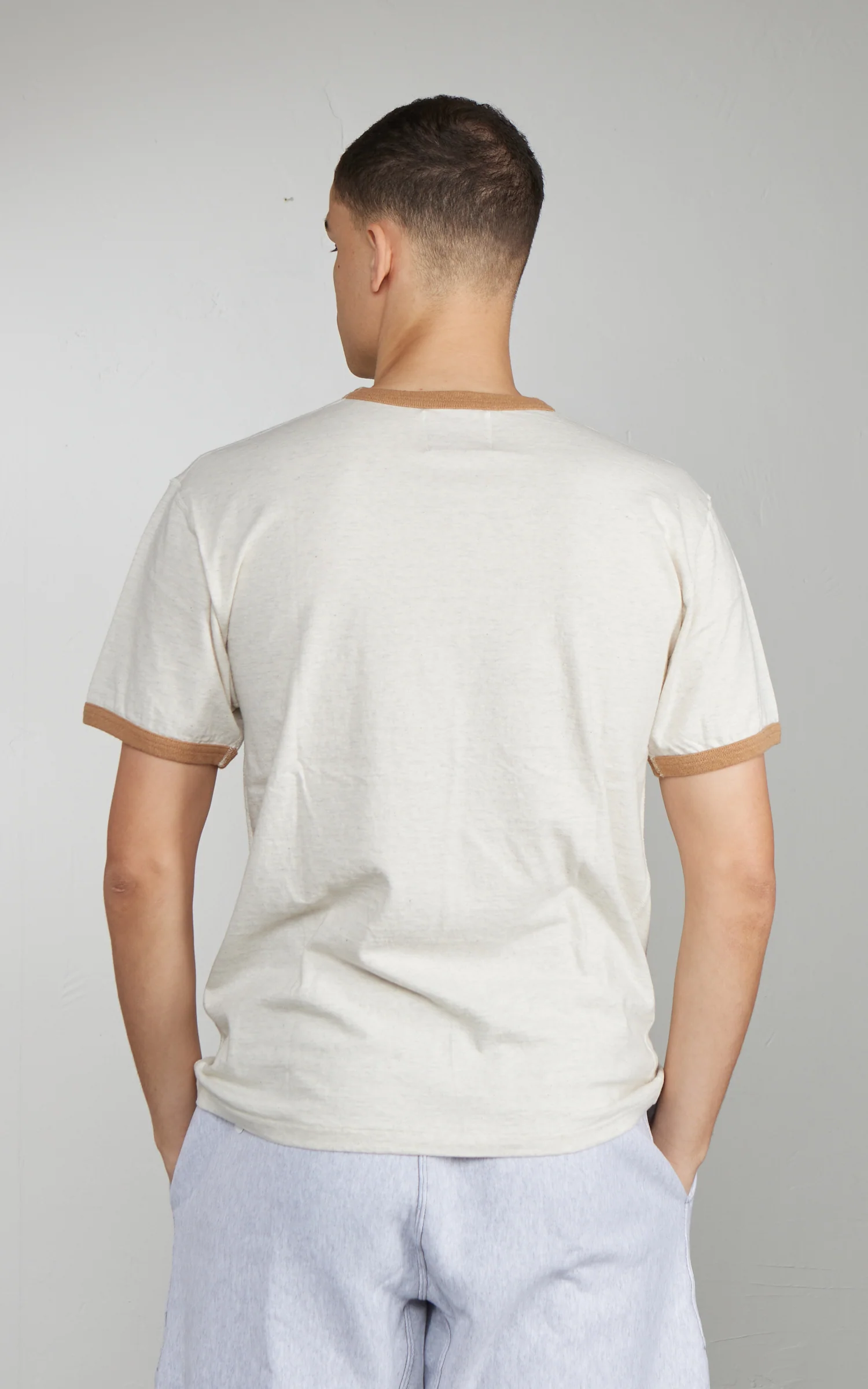 Wonder Looper Recycled Cotton Foxfibre® Ringer T Sand - Image 6