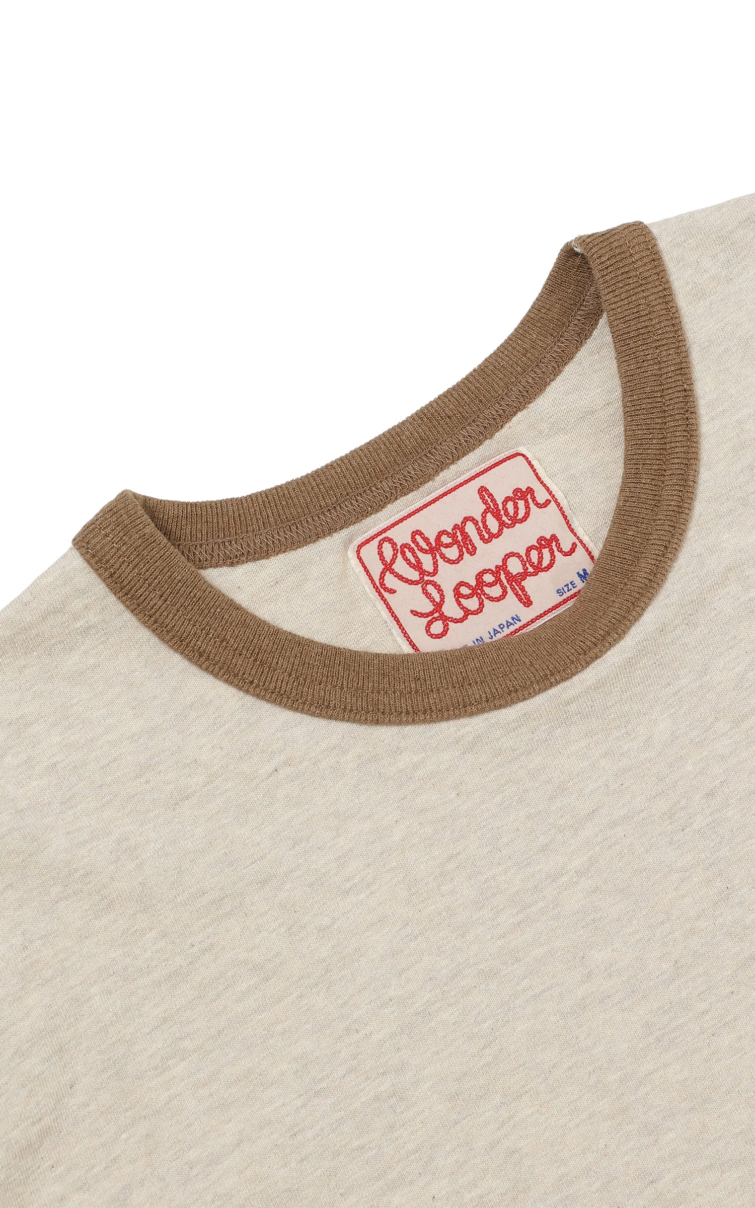 Wonder Looper Recycled Cotton Foxfibre® Ringer T Stone - Image 3