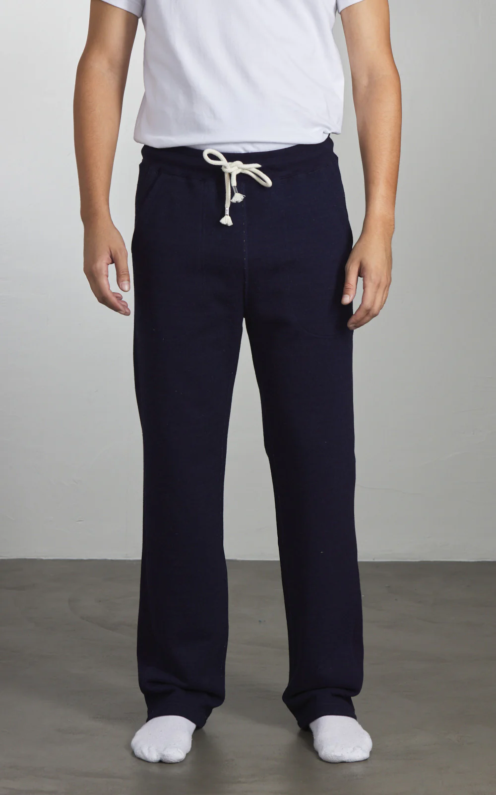 Wonder Looper Sweatpants Real Indigo Blanket Striped French Terry Indigo - Image 2