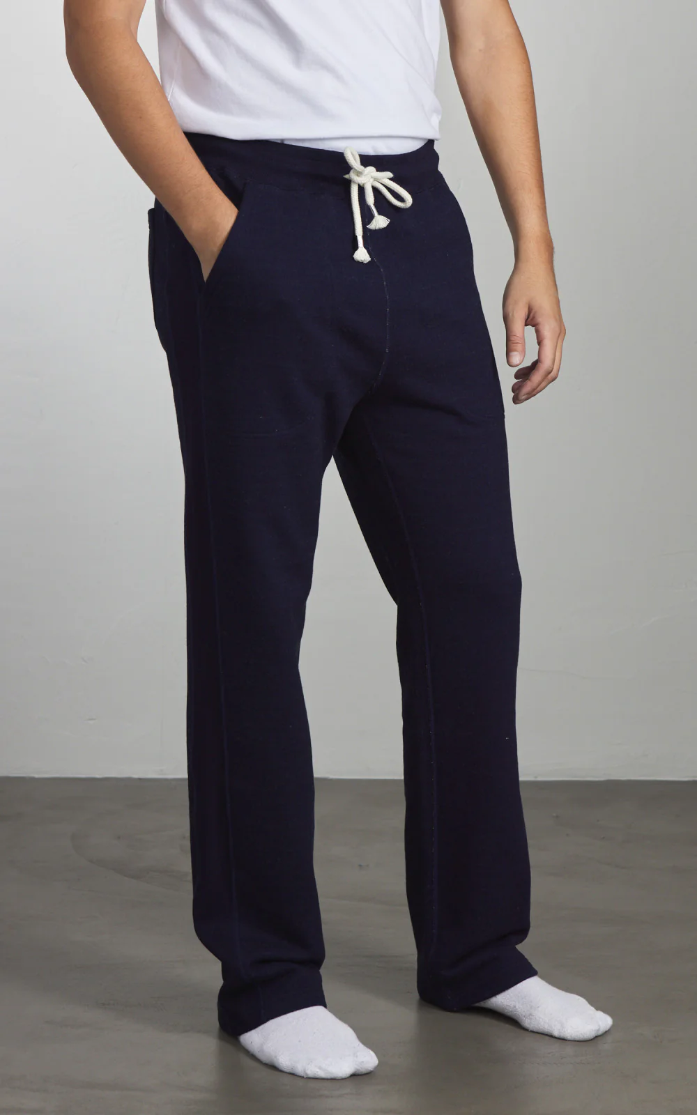 Wonder Looper Sweatpants Real Indigo Blanket Striped French Terry Indigo - Image 5