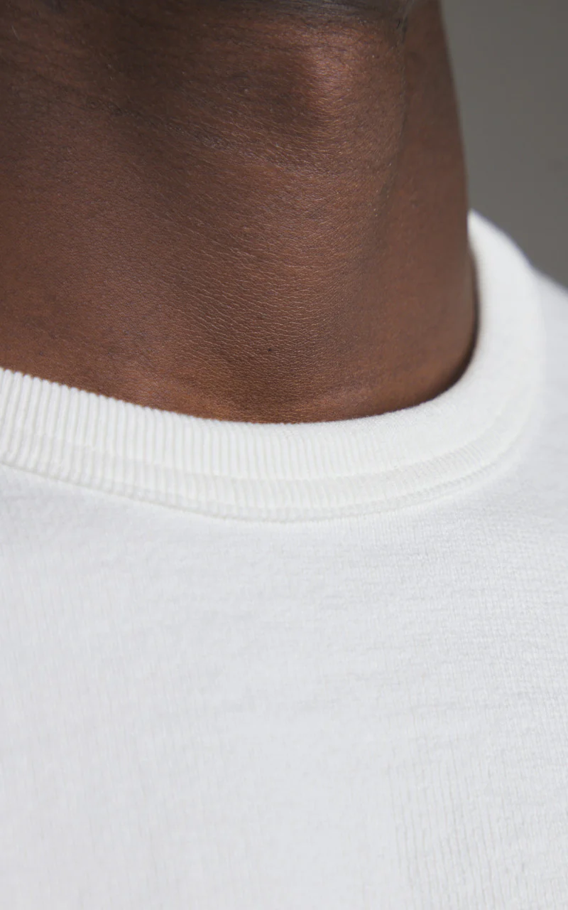 Wonder Looper Triple Heavyweight Tsuriami Crewneck T-Shirt White - Image 3