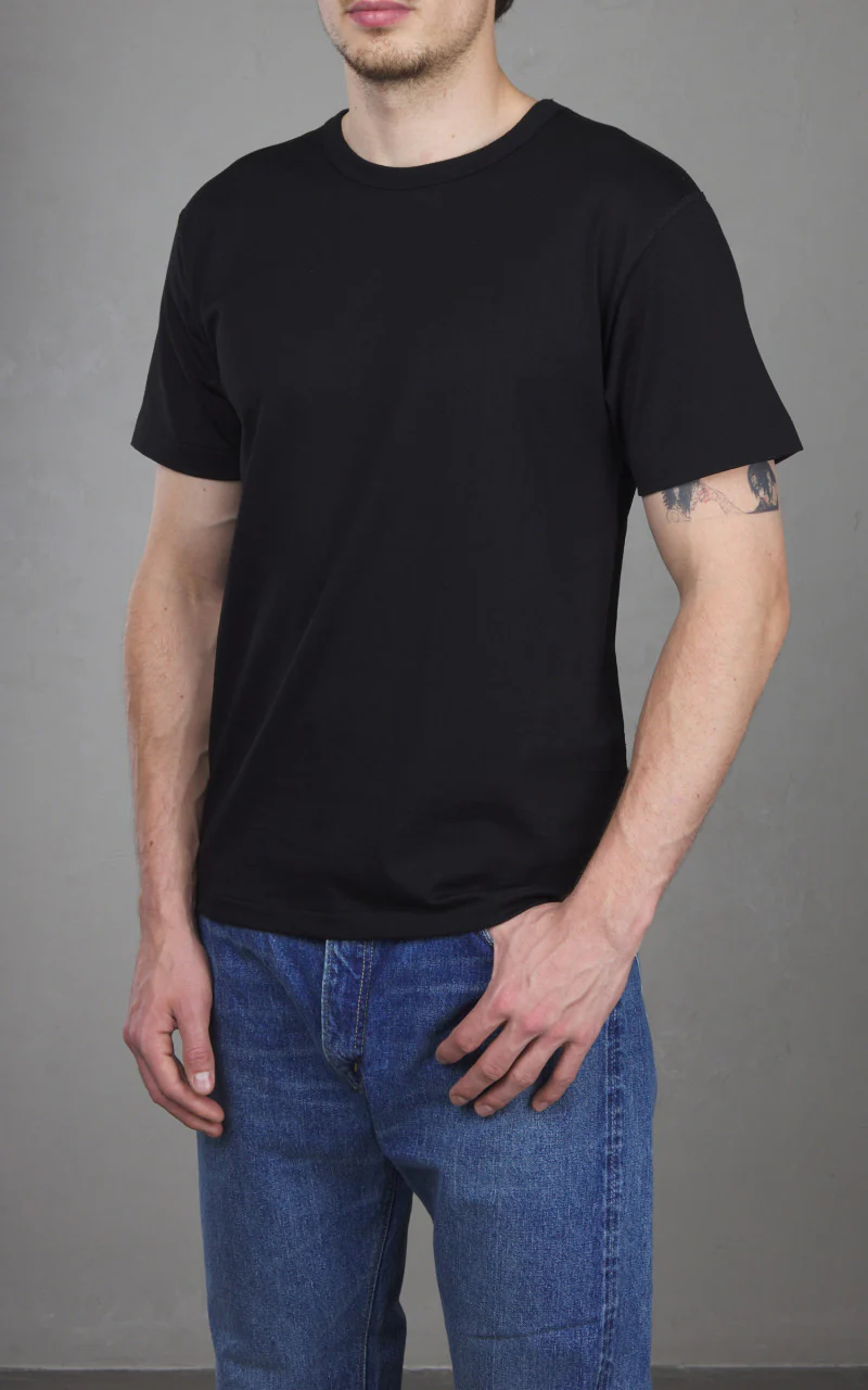 Wonder Looper Ultimate Pima Tsuriami T-Shirt Black - Image 3