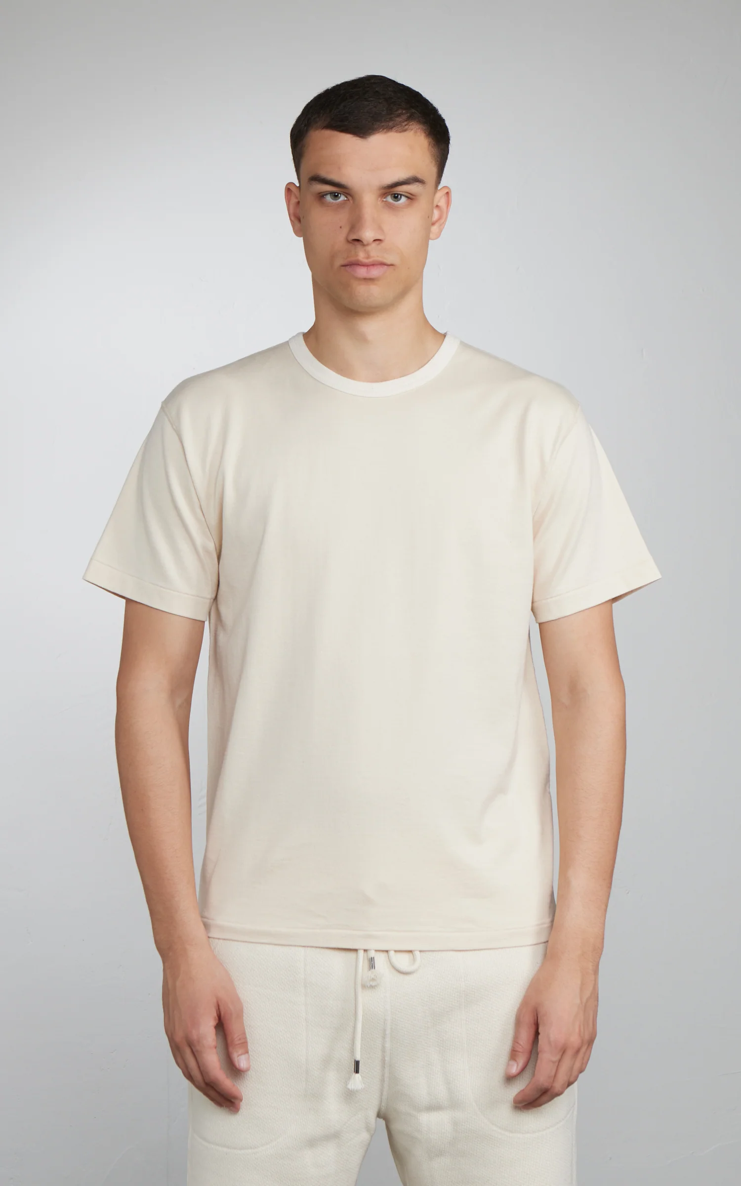 Wonder Looper Ultimate Pima Tsuriami T-Shirt Ecru - Image 2