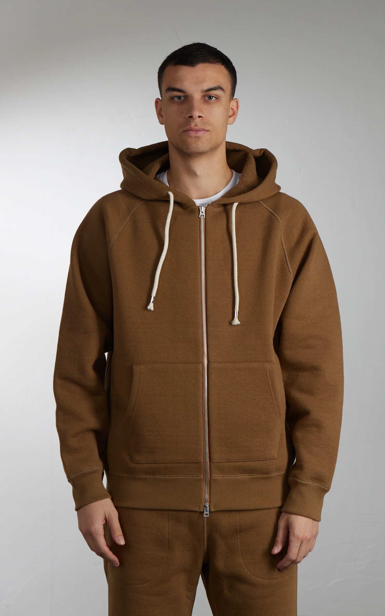 Wonder Looper Zip Hoodie Double Heavyweight French Terry Dune - Image 2