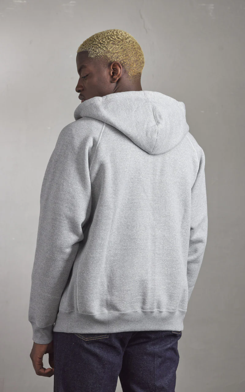 Wonder Looper Zip Hoodie Double Heavyweight French Terry Heather Grey - Image 5