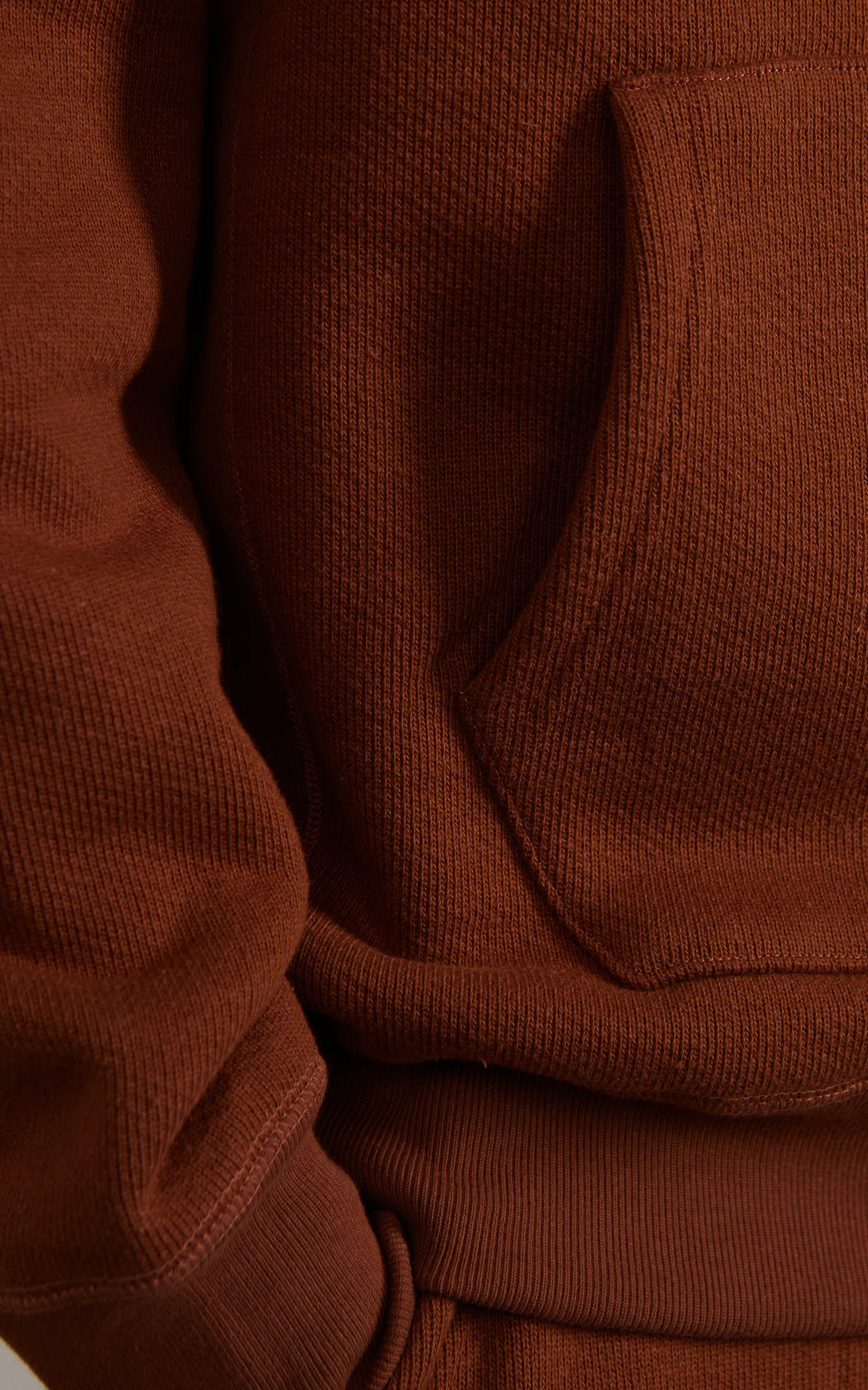 Wonder Looper Zip Hoodie Double Heavyweight French Terry Rust - Image 10