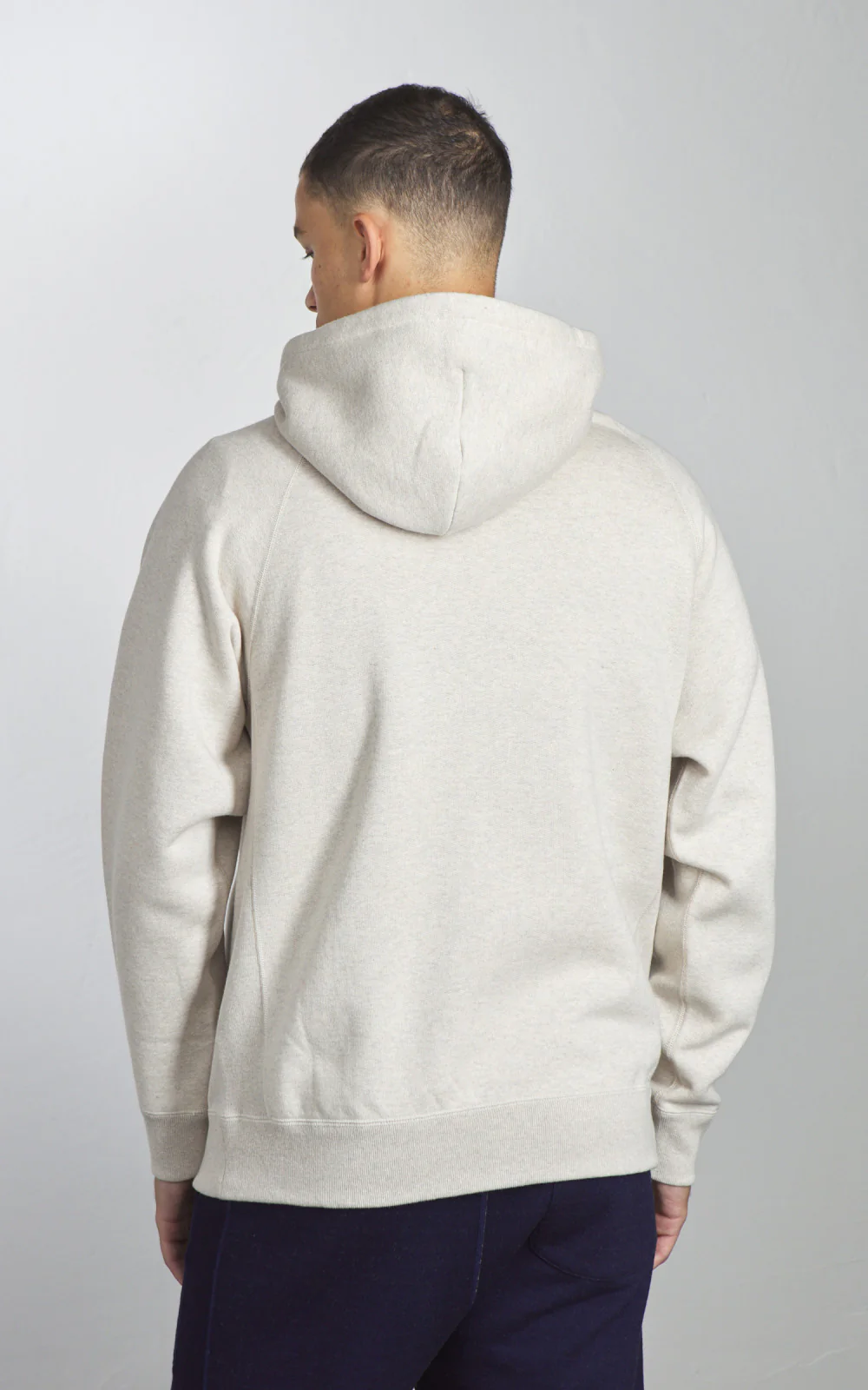 Wonder Looper Zip Hoodie Fleeced Foxfibre® Oatmeal - Image 3