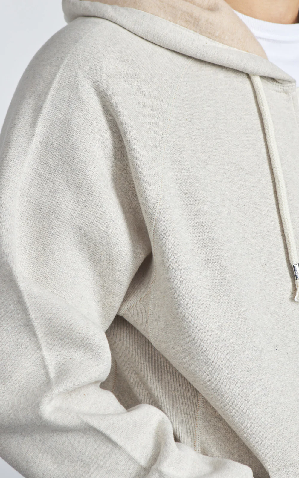 Wonder Looper Zip Hoodie Fleeced Foxfibre® Oatmeal - Image 6