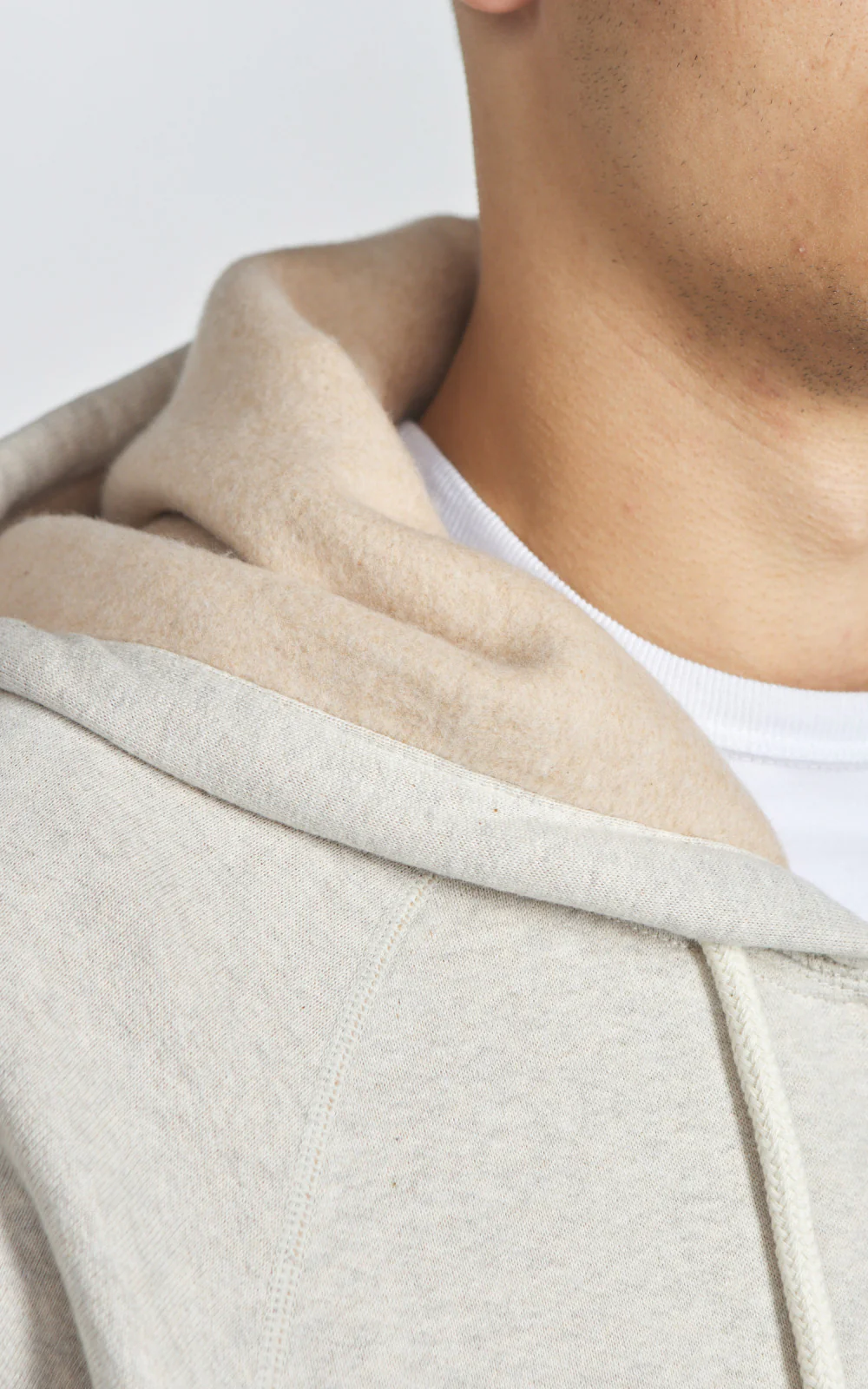 Wonder Looper Zip Hoodie Fleeced Foxfibre® Oatmeal - Image 7