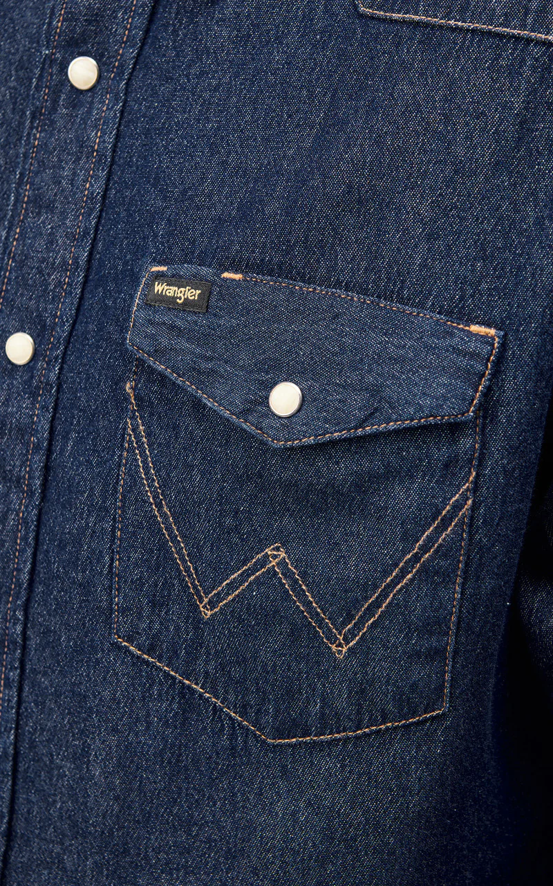 Wrangler Icons 27MW Western Shirt 1 New Indigo - Image 7