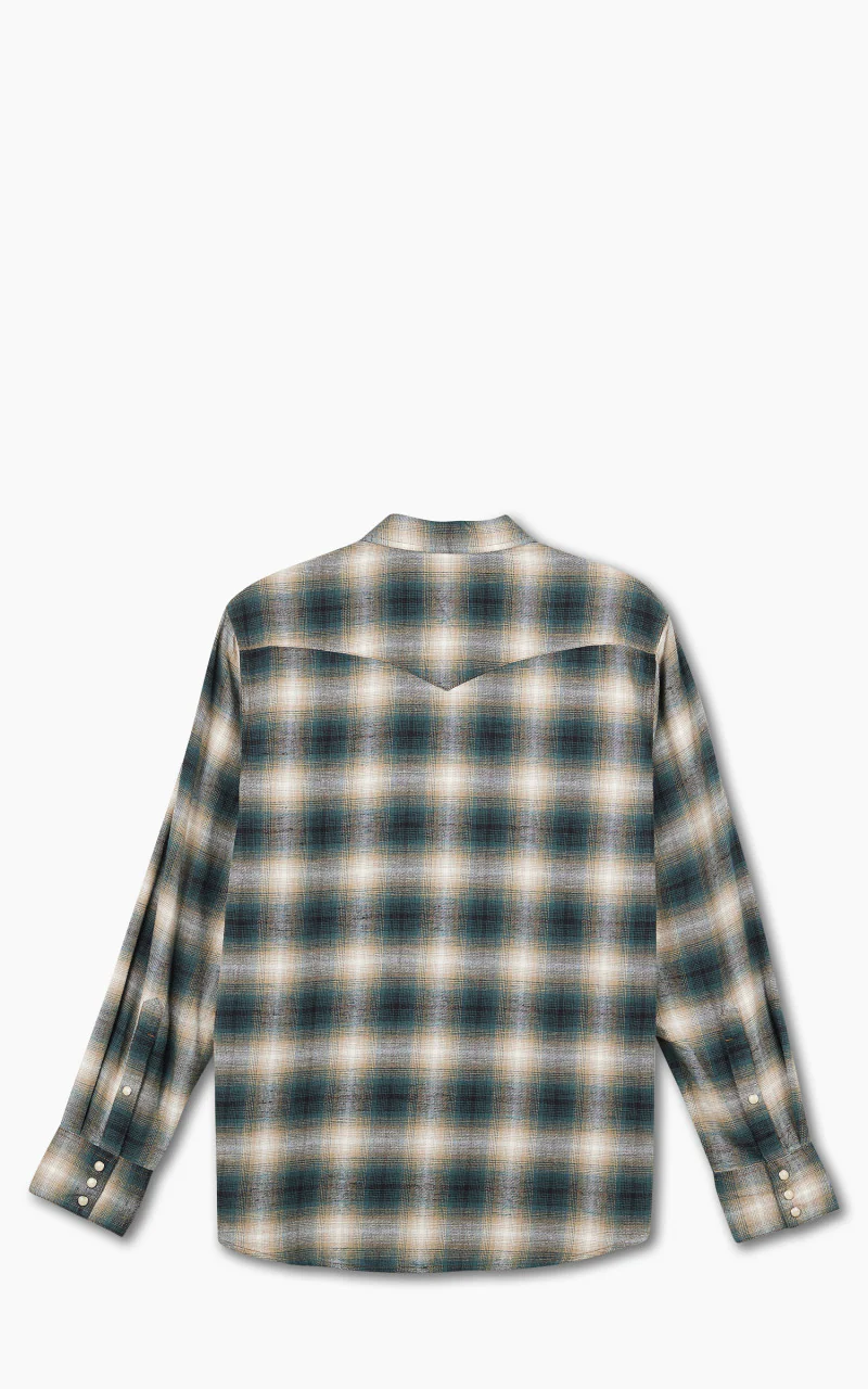 Wrangler L/S Western Shirt Dark Matcha - Image 3