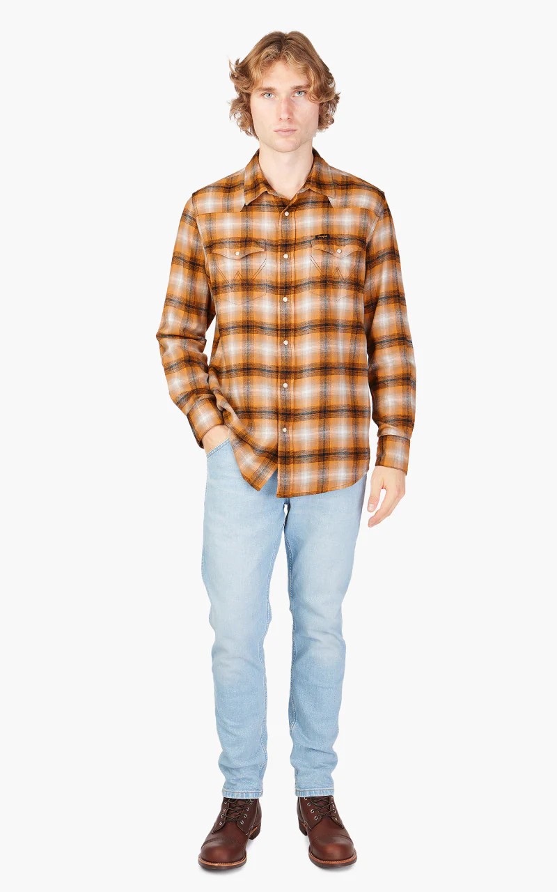 Wrangler L/S Western Shirt Golden Oak - Image 2