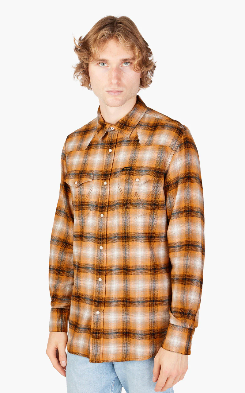 Wrangler L/S Western Shirt Golden Oak - Image 4