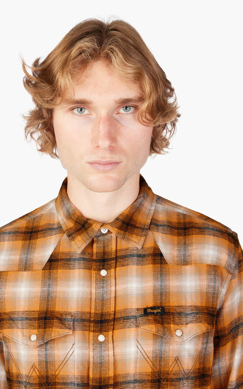 Wrangler L/S Western Shirt Golden Oak - Image 5