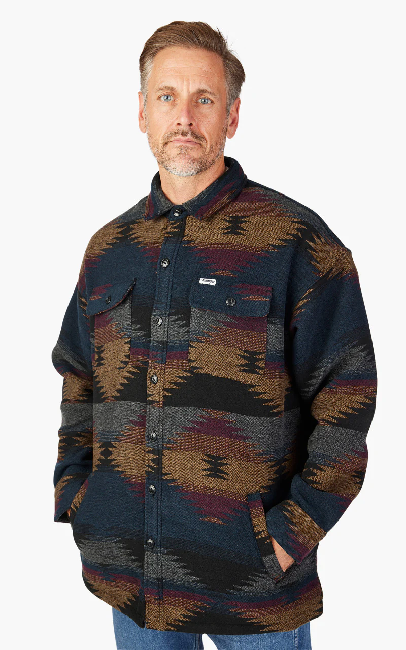 Wrangler Overshirt Leather Brown - Image 4
