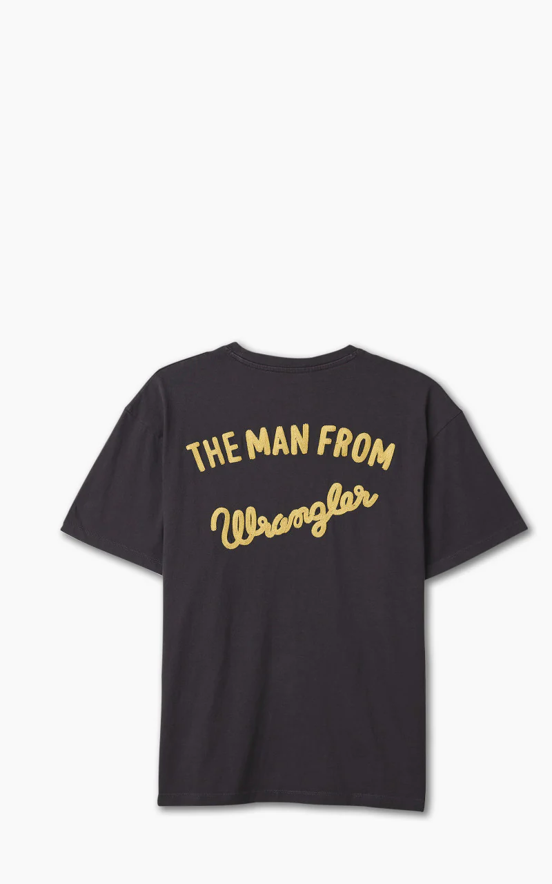 Wrangler Slogan Tee Faded Black - Image 3