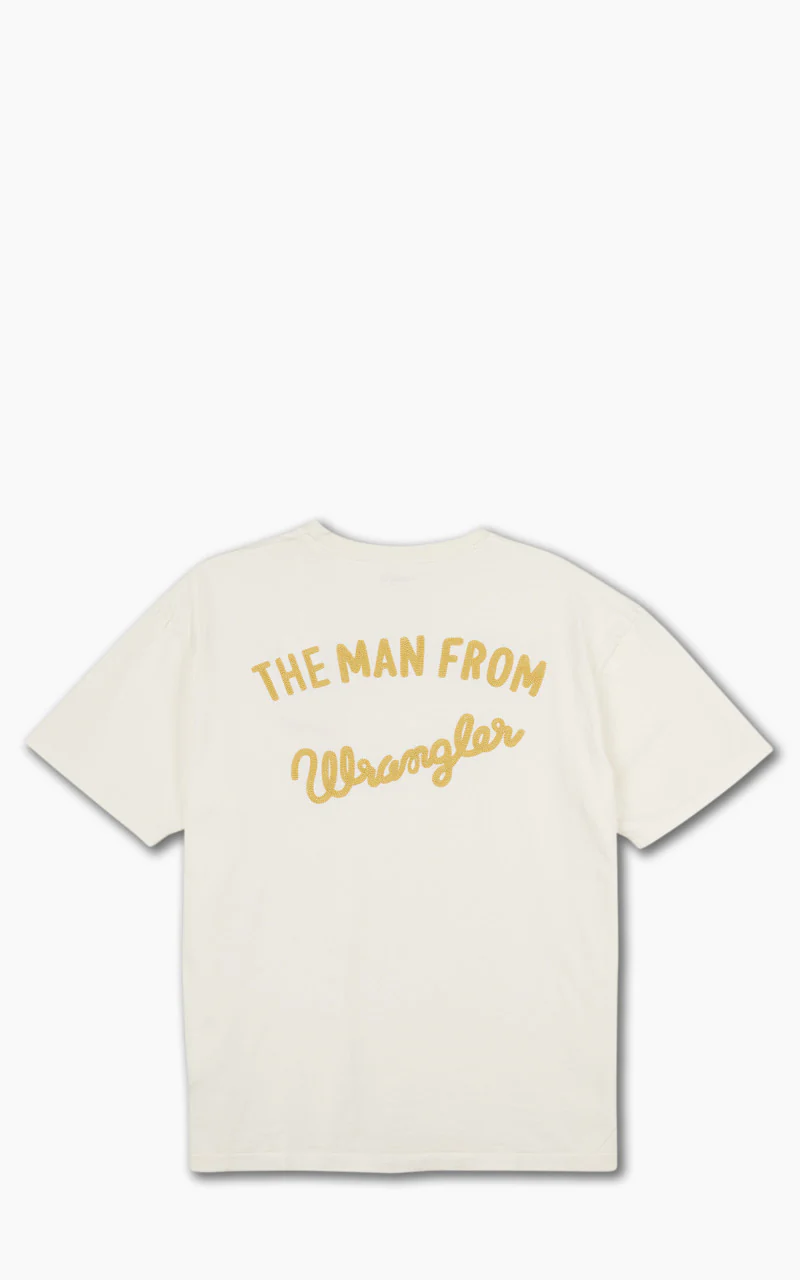 Wrangler Slogan Tee Worn White - Image 3