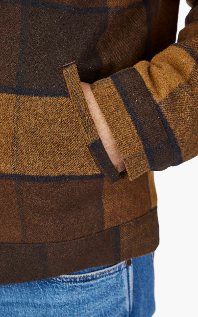 Wrangler Wool Trucker Jacket Yellow Check - Image 6