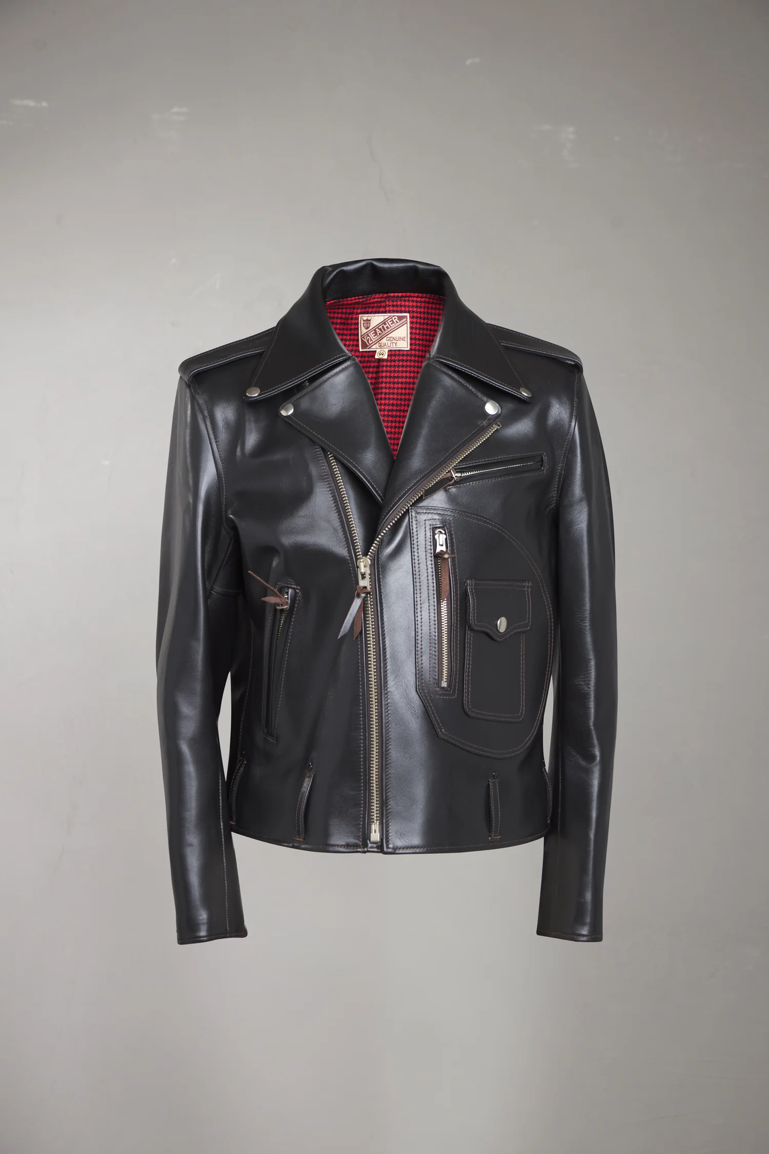 Y'2 Leather HR-55 Horsehide Leather Vintage D-Pocket Double Rider Jacket - Image 10